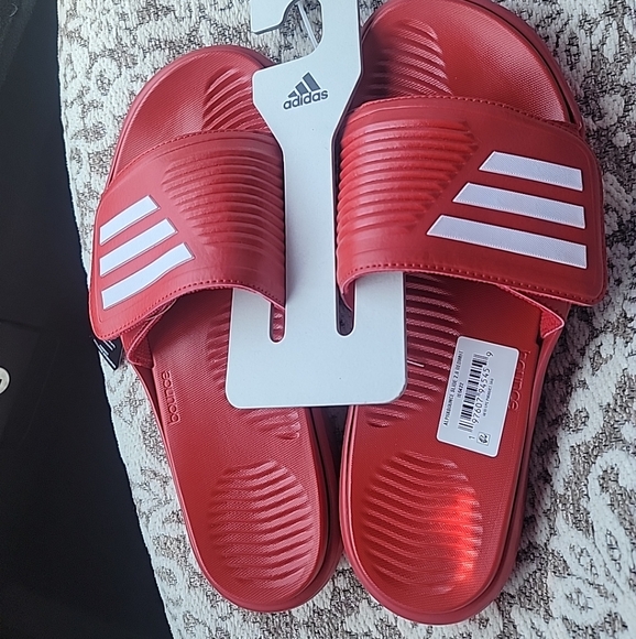 Adidas Alphabounce 2.0 Red White Stripe Sz 10 NEW! - Picture 1 of 1